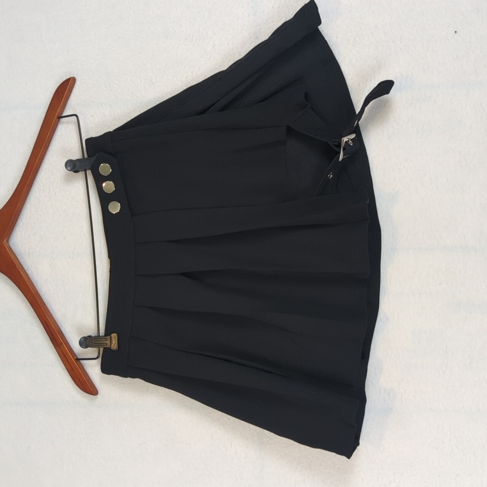 K Too Punk Gothic Pleated Buckle‎ Schoolgirl Mini Skirt S